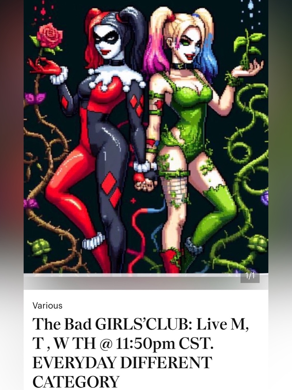 MAIN FLYER: ❤️ THIS FLYER TO BE NOTIFIED OF NEXT SHOW & DAILY CATEGORY11:50pmCST